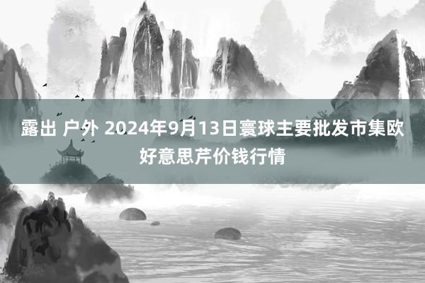 露出 户外 2024年9月13日寰球主要批发市集欧好意思芹价钱行情