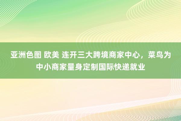 亚洲色图 欧美 连开三大跨境商家中心，菜鸟为中小商家量身定制国际快递就业